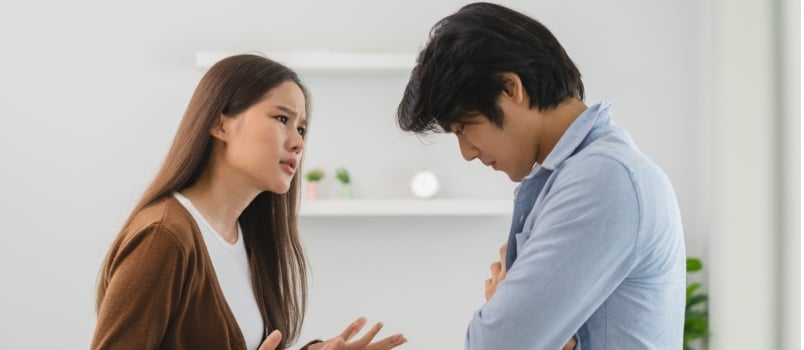 Couple having conflicts