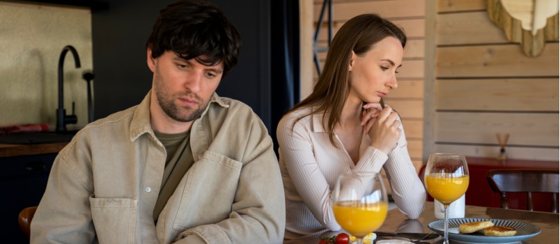 Young couple having conflicts