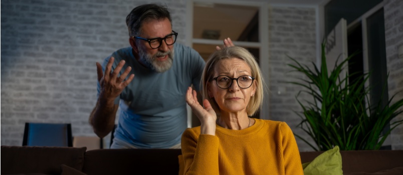 Unhappy annoyed couple