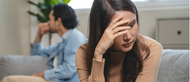 Young couple having conflicts