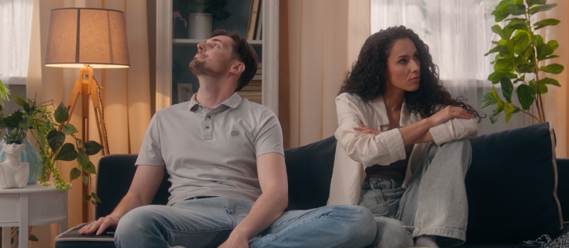Couple not talking to each other 