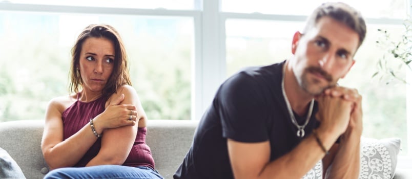 Young couple having conflicts