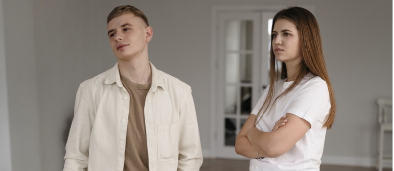 Couple having conflicts