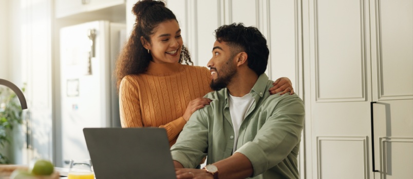 Couple supporting each other