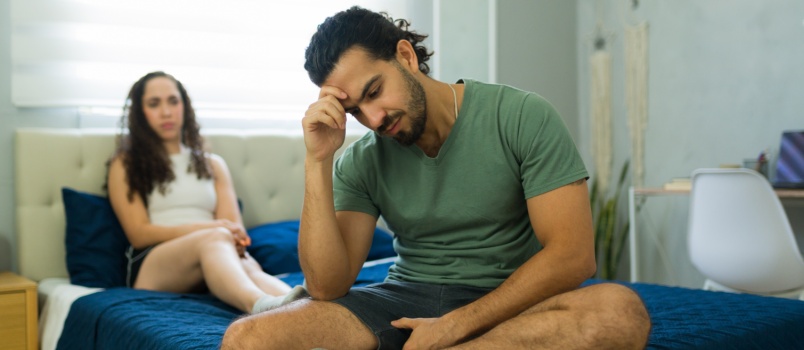 Man thinging about his life