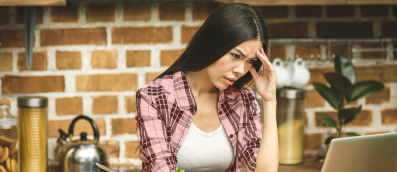 Woman feeling stressed