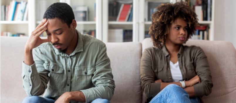Young couple having conflicts