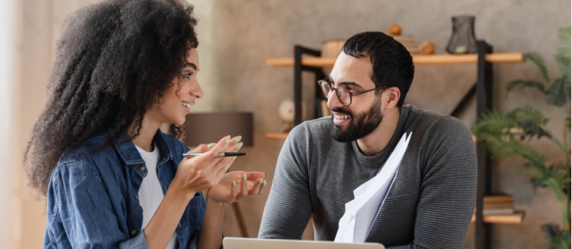 Business people working together