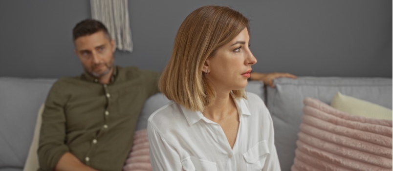 Young couple having conflicts