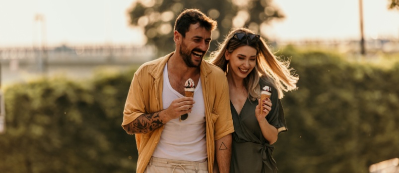 Young couple on a romantic date