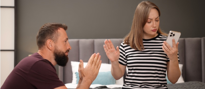 Betrayal husband apologizing wife 