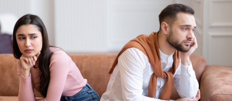 Young couple having conflicts