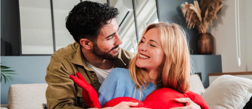 Young couple celebrating valentine