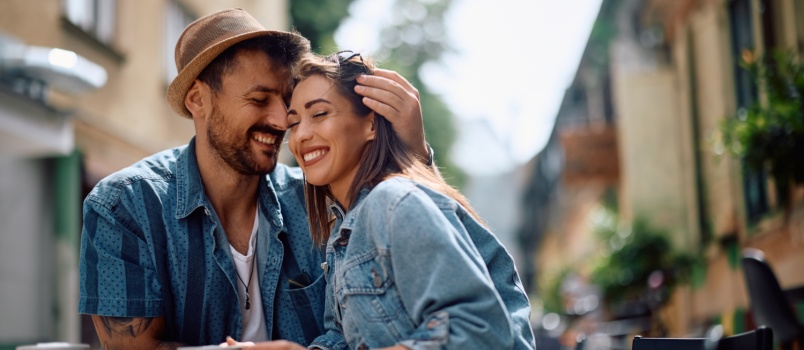 Couple enjoying their love