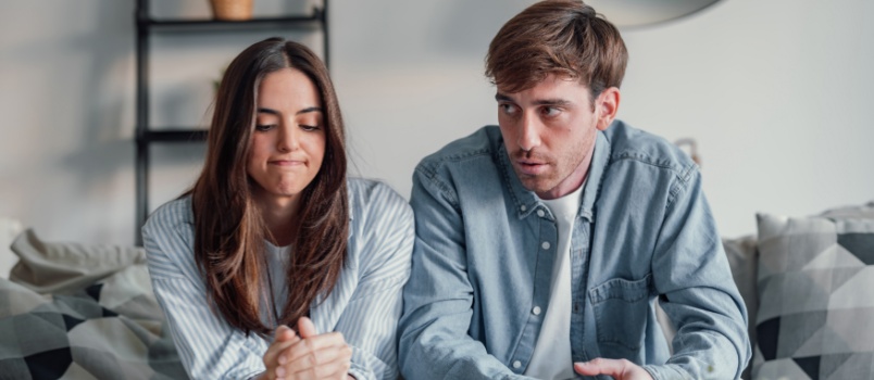 Young couple having confliicts