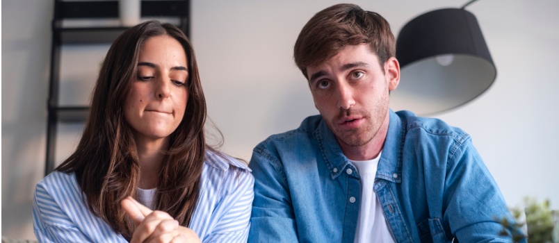 Young couple having conflicts
