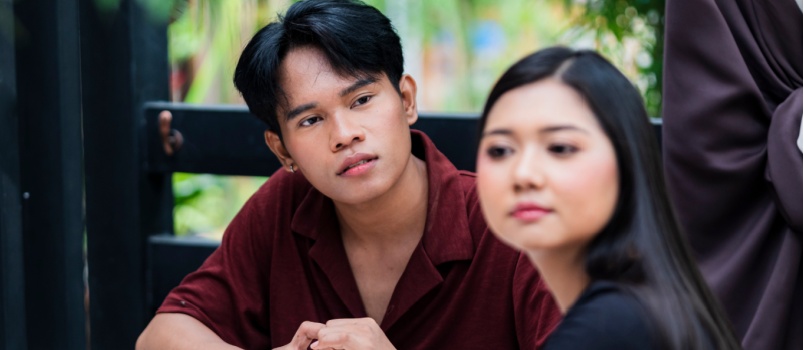 Young couple having conflicts
