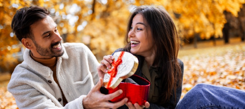 man surprising woman