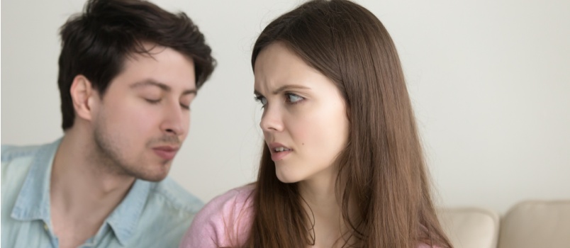 Woman having disappointment