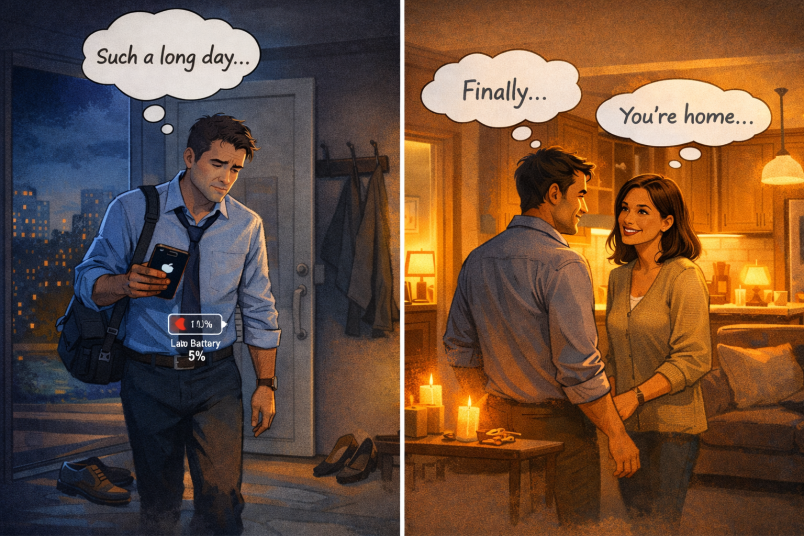 Couple feeling better around each other