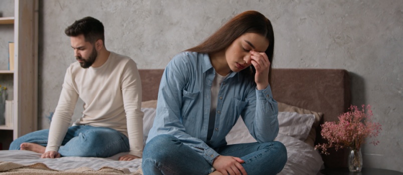 young couple having conflicts