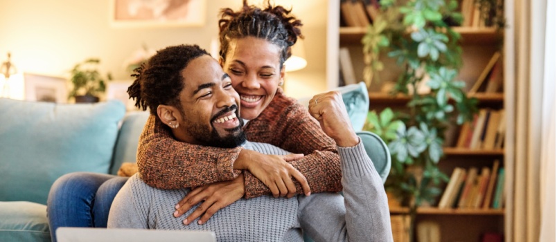 Happy couple havig fun