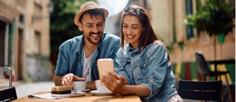 Young couple on a date 