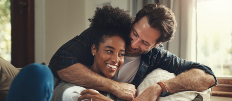 Happy couple having fun