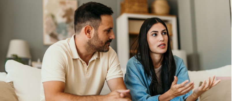 Young couple having conflicts