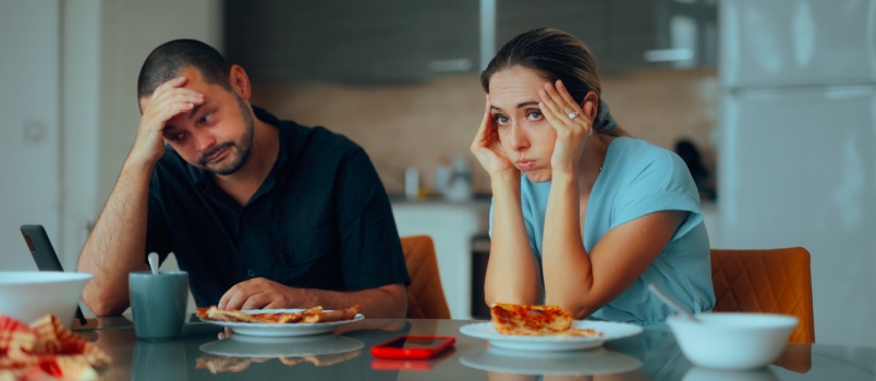 Young couple having conflicts