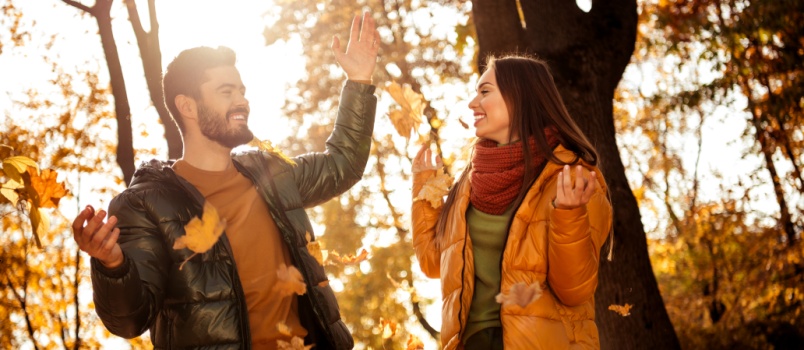 Couple enjoying outdoor 