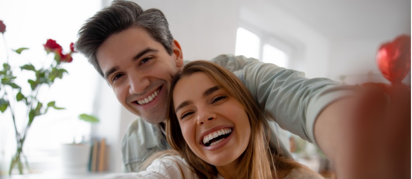 Couple taking selfie
