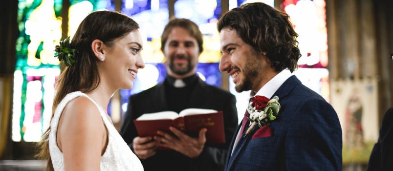 Couple getting married