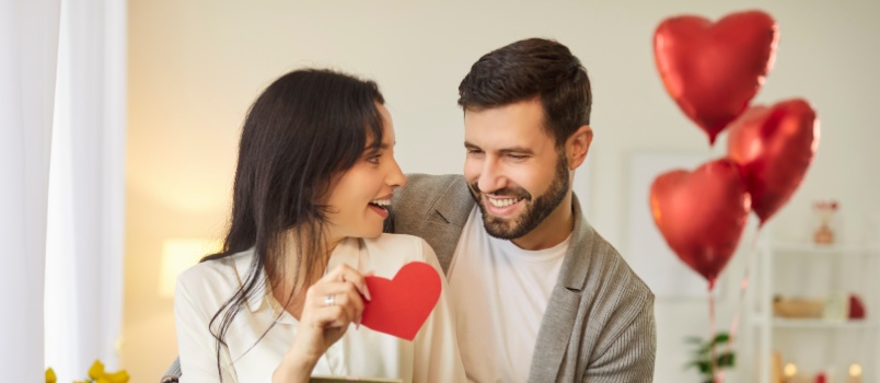 Couple showing love gratitude to each other