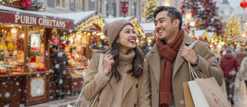 Joyful loving couple