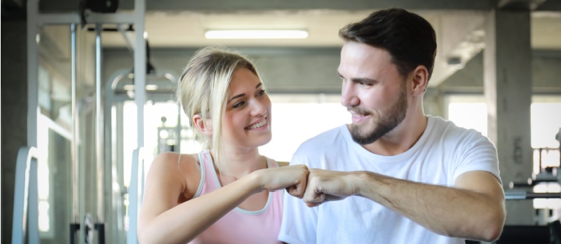 couple in gym