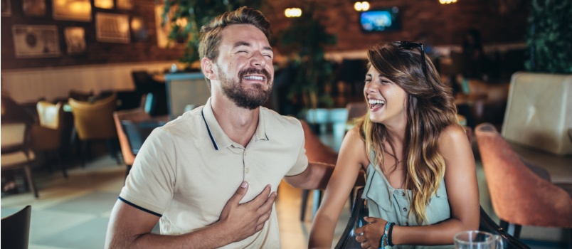 Young couple enjoying their date