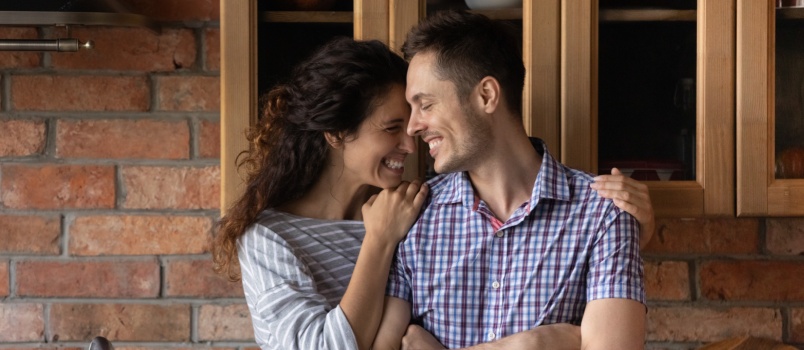 Young love adorable moment