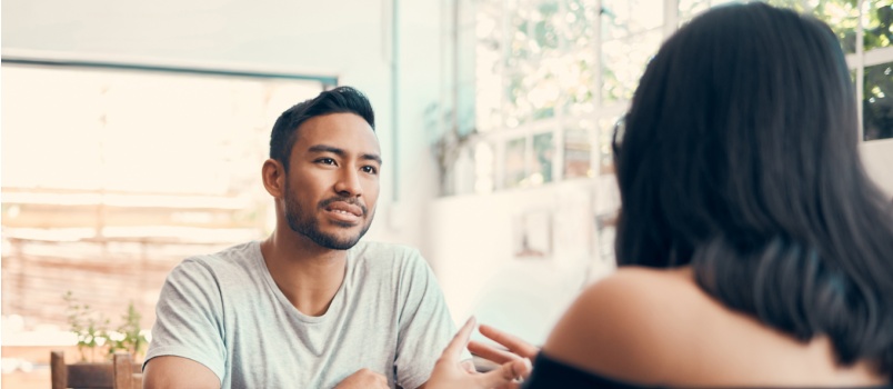 Young couple on date