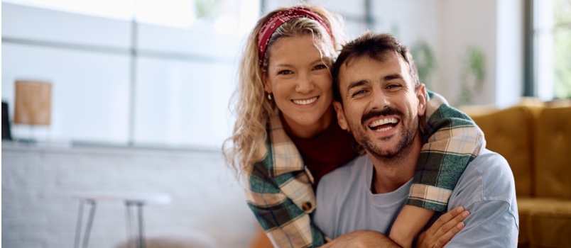 young loving chearing couple 