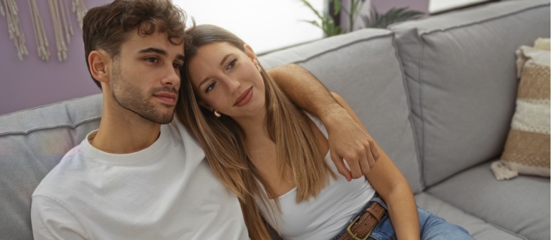 Young relaxed couple