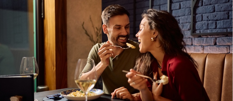 Young couple on a date
