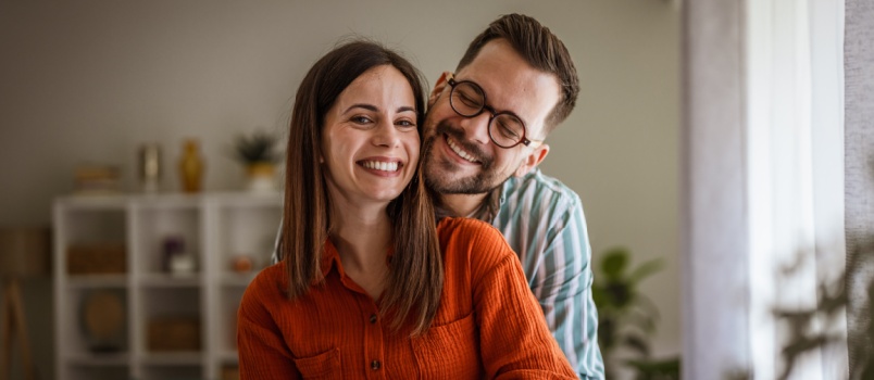 Young love couple embracing each other&nbsp;