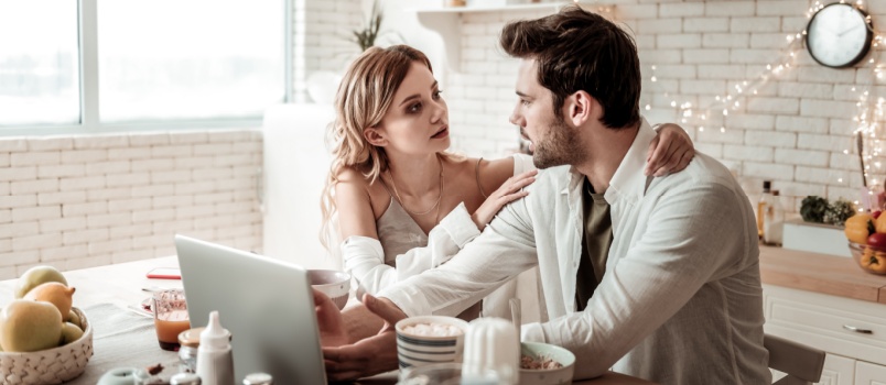 Young couple having argument