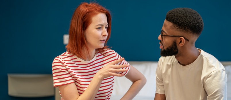 Young couple having argument