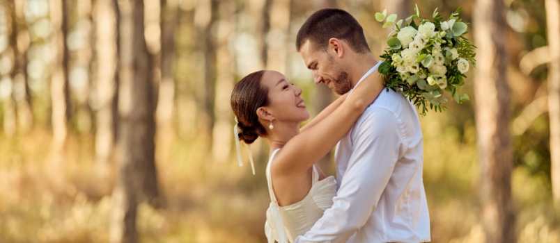 newly weds share heartfelt moment