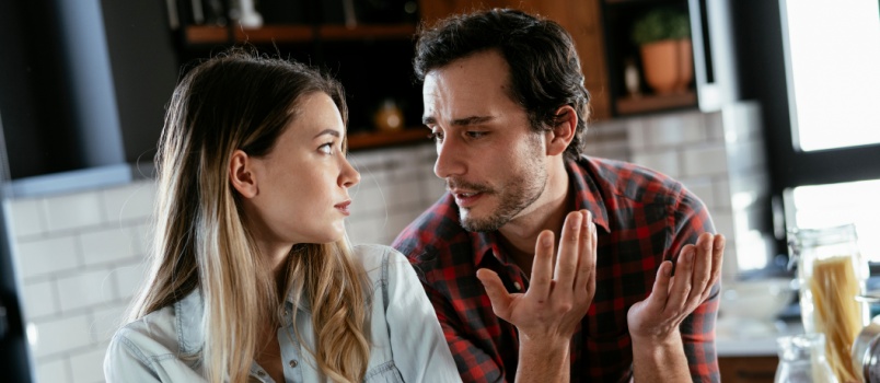jealous couple having argument