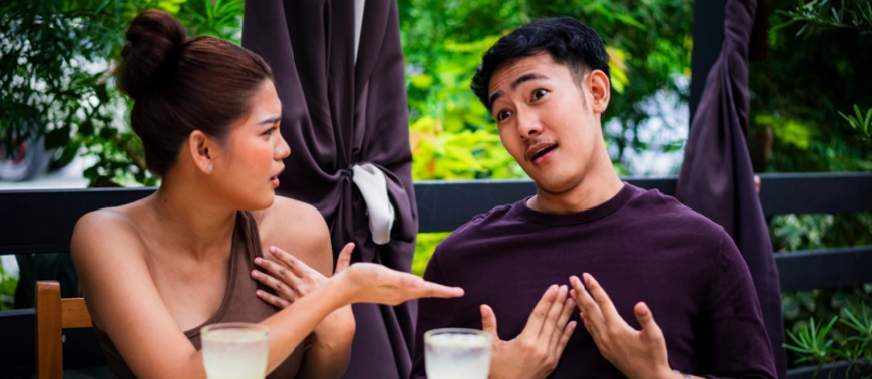 young couple on a date