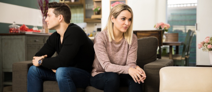Young couple having conflicts