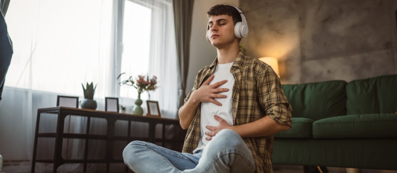 Man doing meditation